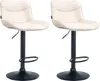 2x Barkruk Vonore - Kunstleer, chroom frame - Crème kleur Productafbeelding-voorbeeld 10