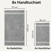 Komfortec 8er Handtuch Set aus 100% Baumwolle, 4 Badetücher Produktbild-Vorschau 3