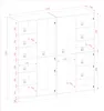 Kleiderschrank, Platingrau, 2 x 100 x 200 x 51 cm Produktbild-Vorschau 5