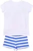 2tlg. Outfit T-Shirt & Shorts Peppa Pig Weiß-Blau 98 cm Produktbild-Vorschau 2