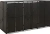 vidaXL Box na 3 tony čierny 207x80x117 cm Poly ratan Náhľad obrázku produktu 7