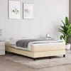 vidaXL Boxspringbettgestell Creme 120x200 cm Stoff Produktbild-Vorschau 2