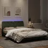 The Living Store Bettgestell mit LED-Leuchten Hellgrau Produktbild-Vorschau 5