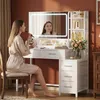 Fobyfurny Schminktisch, Weiß, 40 × 110 × 141 cm | Produktbild-Vorschau 2