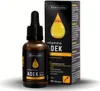 A bottle of Skoczylas ADEK vitamin drops next to its packaging. Voir les images du produit