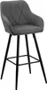 BELIANI Trendy Barstuhl 2er Set Grau Stoff 103 cm Modern Produktbild-Vorschau 4