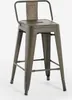 Tabouret de bar de style industriel en métal avec dossier Voir les images du produit 8