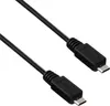 A black Micro USB to Micro USB cable is shown diagonally against a white background. Produktbild-Vorschau