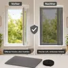 Fliegengitter Fenster 100 x 130 cm Anthrazit mit Klettband Produktbild-Vorschau 6