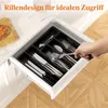 Besteckkasten mit Deckel Besteckhalter Küchenschublade und Produktbild-Vorschau 6