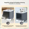 Katzenklo mit Deckel Katzentoilette Katzenklo geschlossen Produktbild-Vorschau 3