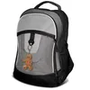A backpack with a gingerbread man keychain attached. Produktbild-Vorschau
