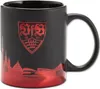 VfB Stuttgart Tasse Becher Skyline Rot-Schwarz Metallic 0,3 Produktbild-Vorschau 2