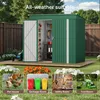 BEALIFE Kovová záhradná búda 195x130x180 cm s podstavcom a Náhľad obrázku produktu 6