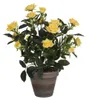 Mica Decorations Kunstliche Pflanze - Rosen - gelb - grauer Produktbild-Vorschau 1