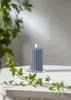 LED Wachskerze Flamme Stripe Batterie Timer blau 15x7,5cm Produktbild-Vorschau 20
