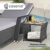 Tavolino laterale in polyrattan grigio 45x45x40cm Anteprima dell’immagine prodotto 3