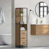 vidaXL Badezimmermöbel-Set Artisan-Eiche 35 x 37,5 x 166 cm Produktbild-Vorschau 4