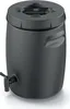 A black plastic barrel with a spigot and lid. Podgląd zdjęcia produktu