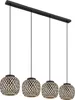 Globo Lighting|Hängeleuchte Metall schwarz matt, 4x E27 LED Produktbild-Vorschau 2