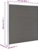vidaXL Gartenzaun WPC 175x186 cm Grau Produktbild-Vorschau 6
