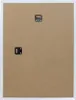 The back of a white picture frame with two hanging hooks attached to the brown backing board. Produktbild-Vorschau