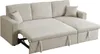 Ecksofa mit Schlaffunktion aus Cord "Alain" - 3-Sitzer - Produktbild-Vorschau 3