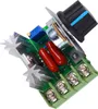 A close-up, angled view of an electronic circuit board with various components, including a potentiometer with a knob, capacitors, and a heatsink, set against a white background. Voir les images du produit