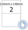 HERMA 8402, Weiß, Selbstklebendes Druckeretikett, Produktbild-Vorschau 1