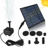 A solar-powered fountain pump kit with a solar panel and various nozzle attachments. Podgląd zdjęcia produktu