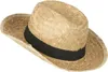 Cappello di paglia per bambini con fascia beige-nero - Anteprima dell’immagine prodotto 2