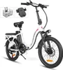 A white electric bicycle with accessories shown in inset images. Náhľad obrázku produktu