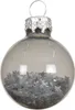 Weihnachtskugeln Glas 3cm mit Sternfüllung 9 Stk Zart Grau Produktbild-Vorschau 1