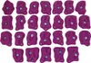 Buchstaben Klettergriff in lila von KS Klettergriffe; geeignet für Kletterwände; zeigt verschiedene Buchstabenformen. Produktbild-Vorschau