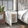 Nachttisch mit Metallbeinen Weiß 40x30x50 cm , Nachttische Produktbild-Vorschau 3