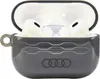 A pair of white AirPods Pro 2 are shown inside a gray protective case with the Audi logo. Podgląd zdjęcia produktu