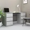 vidaXL Schreibtisch Betongrau 140x50x77 cm Holzwerkstoff Produktbild-Vorschau 3
