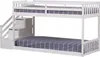Lits superposés pour enfants 190x90cm blanc CELESTINE Voir les images du produit 3