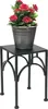 DanDiBo Blumenhocker Metall Schwarz Eckig 28 cm Produktbild-Vorschau 1