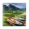 DEQORI Glasbild Echtglas 30x30 cm 'Romantischer Bergsee' Produktbild-Vorschau 2