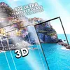A scenic view of a coastal town with colorful buildings, with a screen protector superimposed. Produktbild-Vorschau