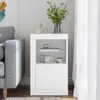 Szafka boczna z oświetleniem LED Biały Materiał Podgląd zdjęcia produktu 7