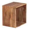 Wohnling Massivholz Akazie Cube Regal 43,5 x 43,5 x 33 cm Voir les images du produit 3