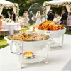WARMOUNTS Chafing Dish 2er Set - Weiß runder Speisewärmer Produktbild-Vorschau 1