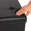 CASARIA® Sitzbank mit Stauraum Faltbar Schwarz 115x40x40cm Produktbild-Vorschau 12