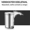 Mülleimer, 12L Abfalleimer, Edelstahl Treteimer, Produktbild-Vorschau 3