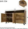 Sideboard Kommode mit 3 Schubladen und 2 Türen Produktbild-Vorschau 2