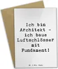 Mr. & Mrs. Panda Grußkarte Spruch Architekt Luftschlösser - Produktbild-Vorschau 1