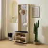Merax Vestiaire moderne avec banc et rangement pour Voir les images du produit 2