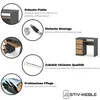 A collage of images and text describing features of a desk. Produktbild-Vorschau